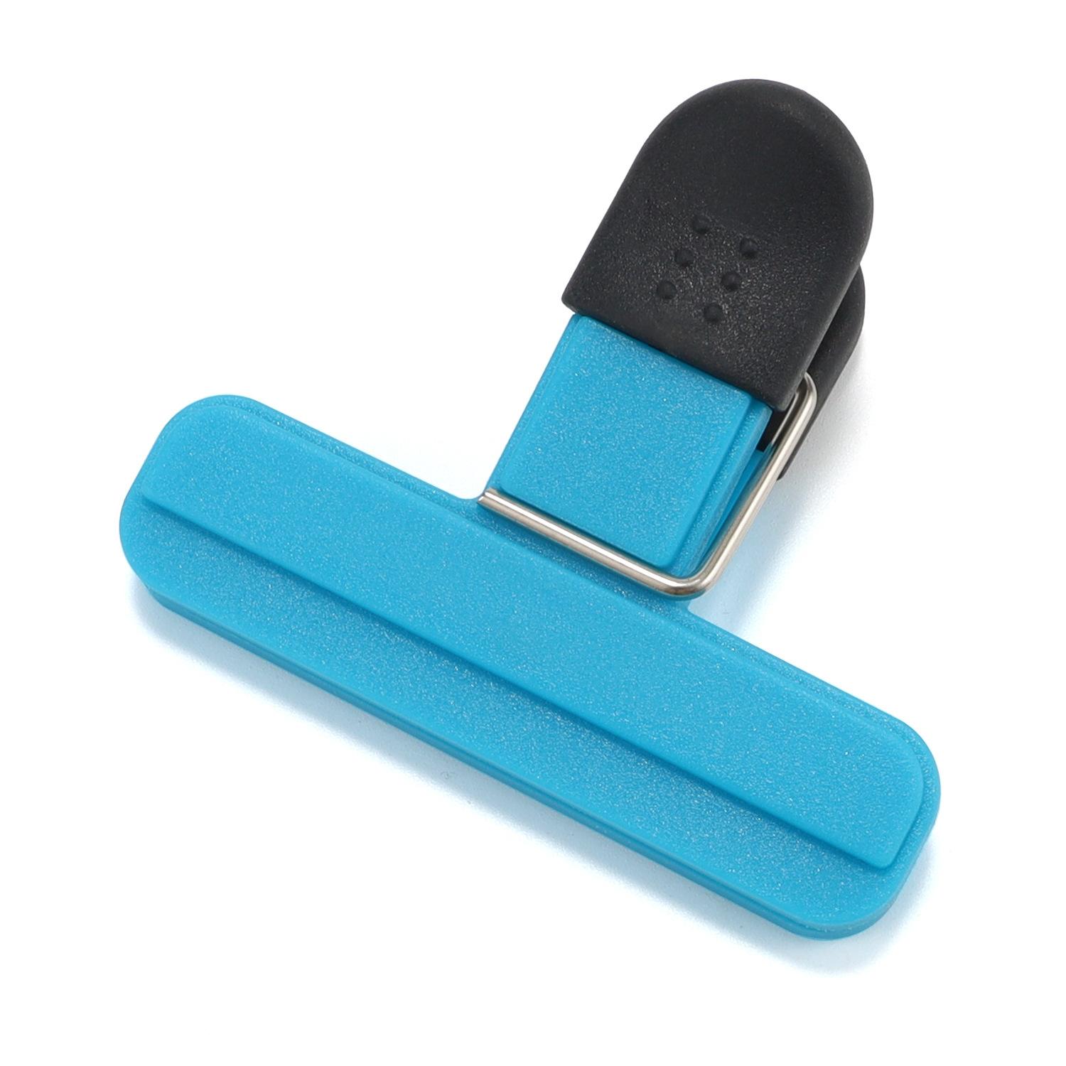 1 шт., большой/маленький уплотнительный зажим для пластикового пакета, портативный уплотнительный зажим для консервации пищевых продуктов, уплотнительный зажим для сумки для закусок, пластиковый зажим для упаковки чая small синий