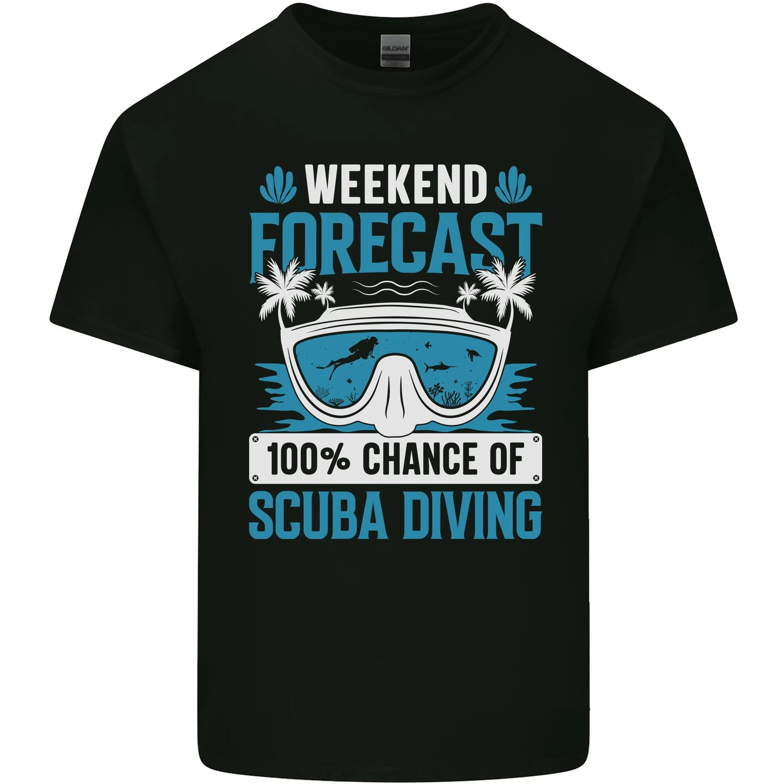 Scuba Diving Forecast Funny Diver Kids T-Shirt Childrens L