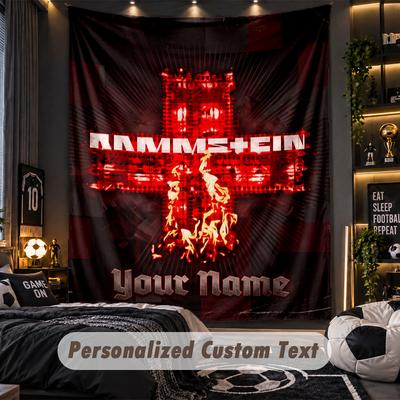 TapestryRammstein Custom Name Text Personalized Wall Hanging Tapestry Home Wall Decor