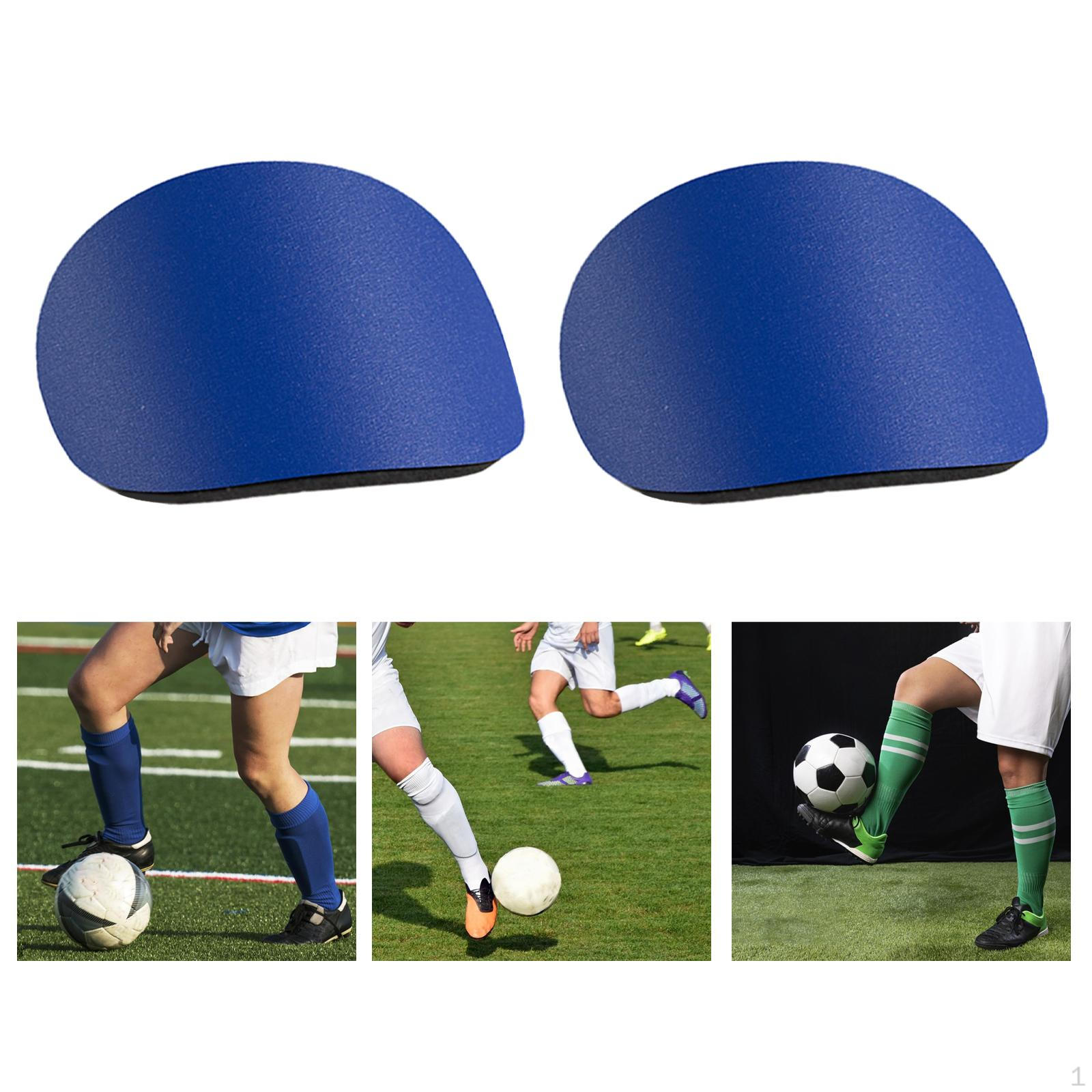 

1 пара щитков для мини-футбола, футбольные тренировочные щитки, маленькое снаряжение, защитная защита синий