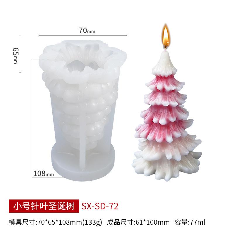 Christmas Tree Silicone Mold Diy Aromatherapy Candle Silicone Mold Christmas Tree Santa Claus Plaster Ornament Mold IceCube Mold