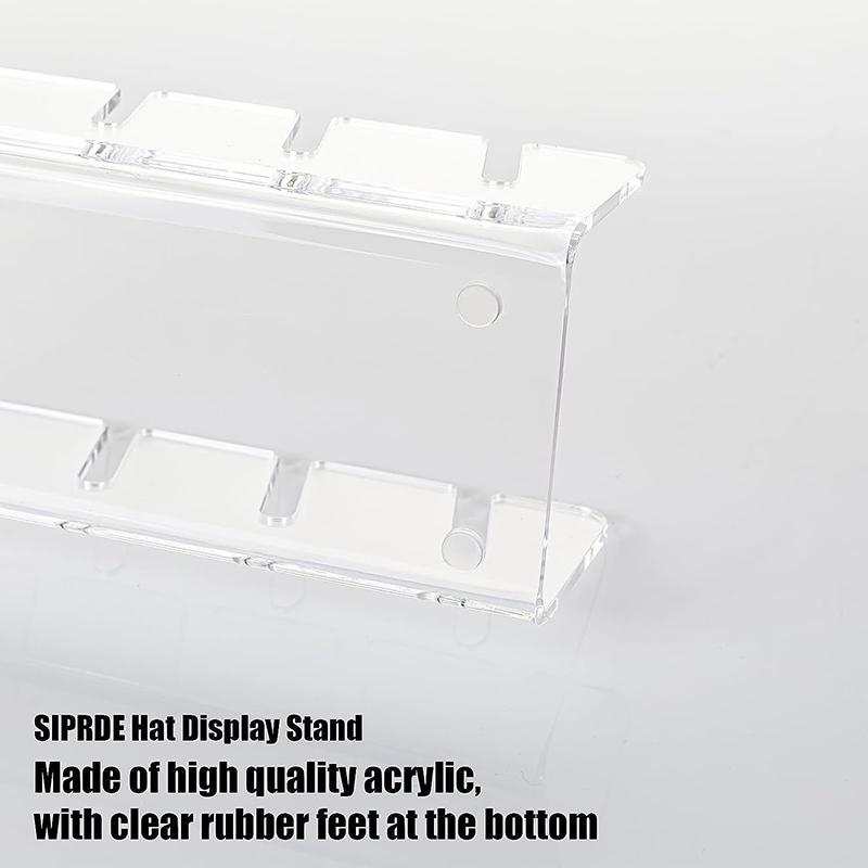 7-Holes Baseball Cap Display Rack Durable Clear Acrylic Hat Holder For Home Closet Storage Organization Stores Decoration