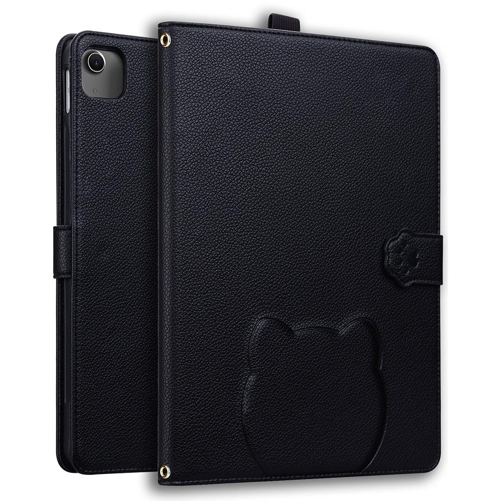 Wallet Case for iPad Air 13 (2025)/(2024)/iPad Pro 12.9 (2021/(2020) 3D Effect Cat Pattern Leather Stand Table Cover