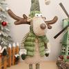 Christmas New Green Fabric Long-billed Elk Doll Christmas Set Ornament