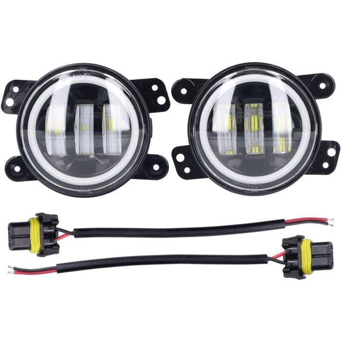 LED Fog Light - AIMOONSA - Angel Eyes 30W - 3000LM - 10-30V - IP67
