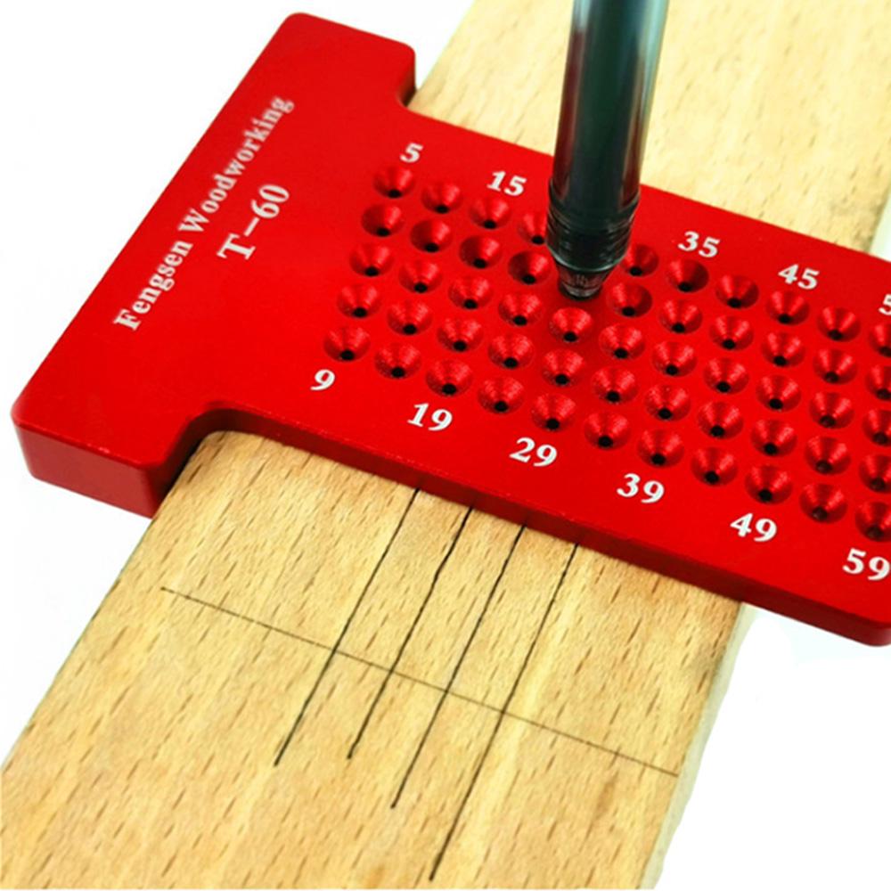 T-type Crossed Ruler Hole Scribing Measuring Wood Gauge Woodworking Scriber Tool T-type Crossed Ruler Hole Scribing Measuring Wood Gauge Woodworking Scriber Tool
