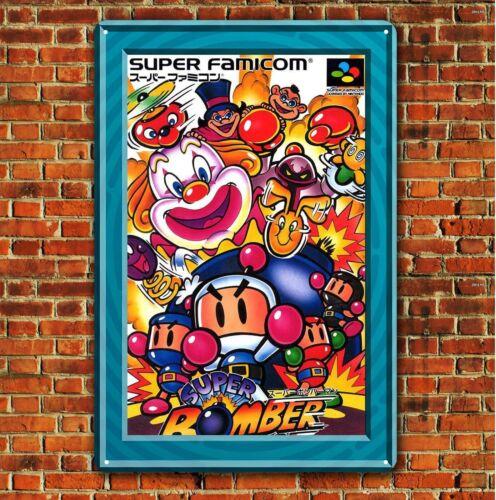 f1Bomber Man Retro Video Game Metal Poster  20x30cm 20x30cm（7.8x11.8inch）