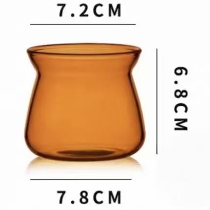 500ml Amber Color Hand-brewed Glass Coffee Pot Ice Coffee Sharing Pot 210ml Coffee Aroma Cup Hand Brewing Coffee Bariata Tools