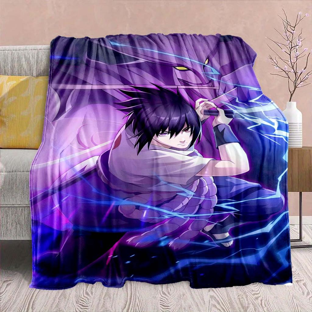Naruto Anime Flannel Blanket - Soft Warm Perfect for Sofa, Bedding Camping Travel Office Home Decor -QJY