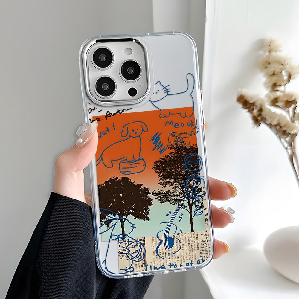 Transparent Phone Case for iPhone 11 12 13 iPhone 13 14 15 Pro 15 16 Pro Max Samsung A15 A16 A25 A26 A55 A56 S25 S24 S22 S23 Ultra S25 Edge