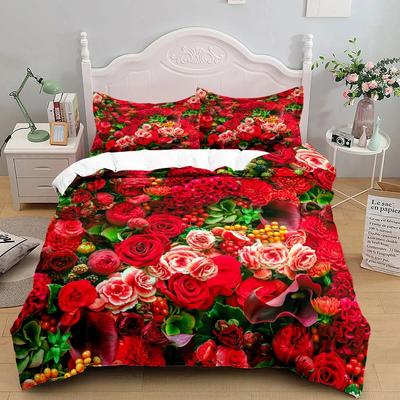 3D Blumen Schönes Bettbezug-Set UK Einzel Doppel Queen US Twin Full King Größe Unter Bettwäsche-Set Bettbezug Bett-Set