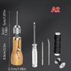 Kit de Furador de Costura de Couro com Agulha de Costura e Linha Ferramentas Manuais de Costura Rápida para Artesanato DIY Ferramentas de Trabalho Conjunto Sapateiro Lona Ferramentas de Reparo