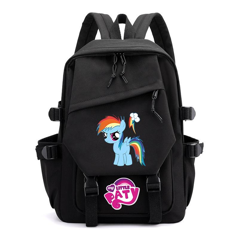 Pony Poly Rainbow Pony Printed Student School Bag Large Capacity Primary And Secondary School Student School Bag Children'S Backpack