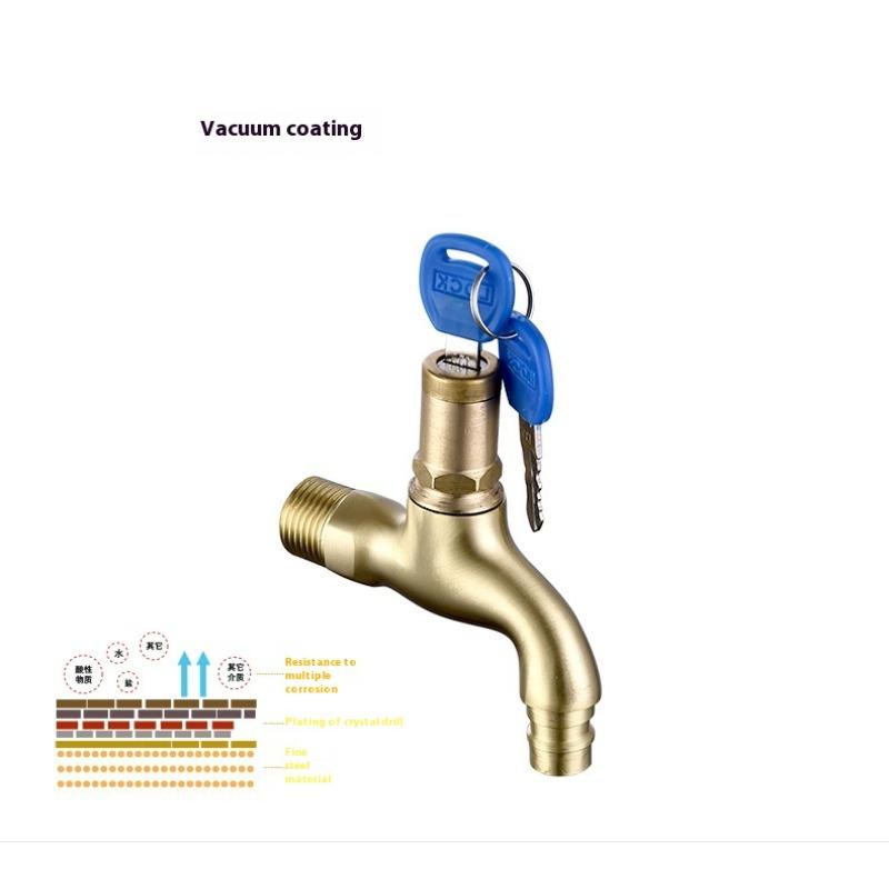 Anti-theft faucet 4 points Garden Balcony Water Tap Plastic Water Hose Quick Connector Single Cooled Watering Fittings Tool