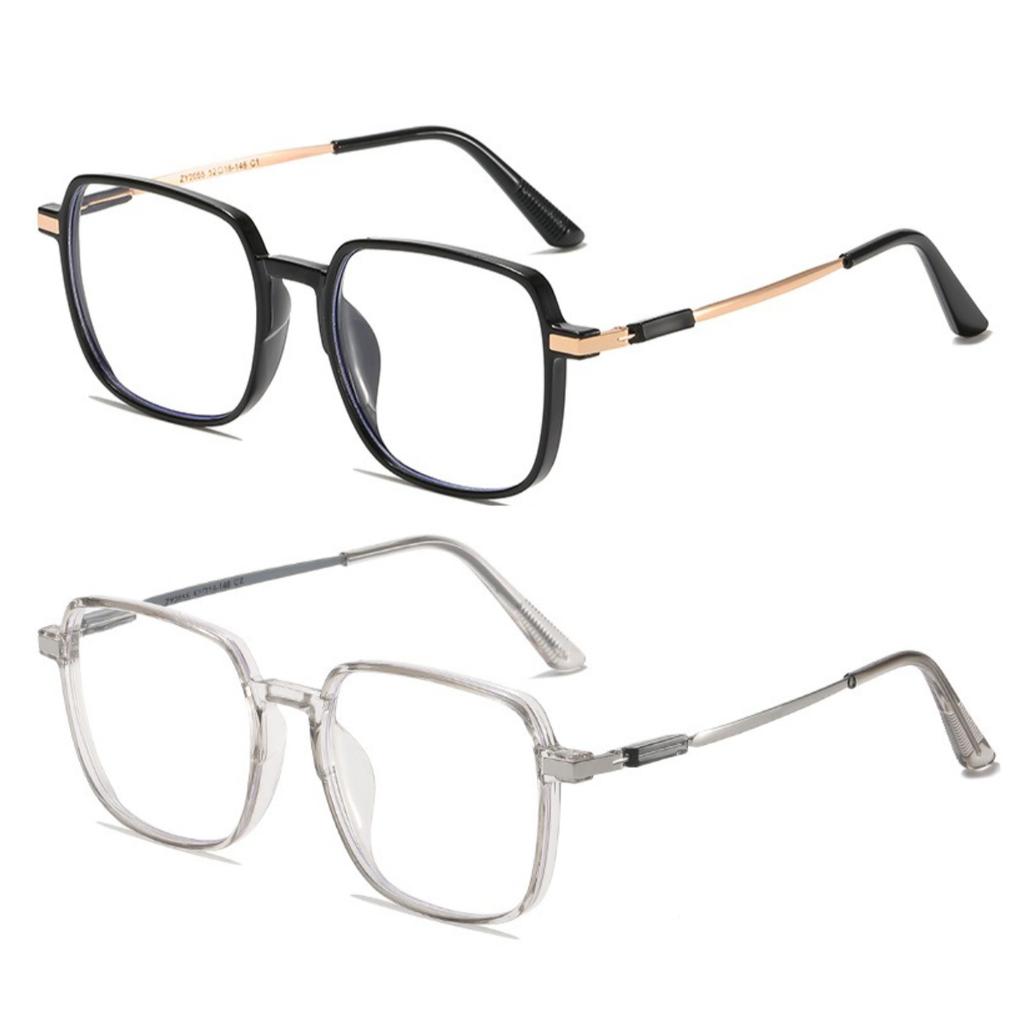 2PCS Square Eyeglasses Anti-radiation Glasses for Women Student Glasses Anti-blue Light Computer Glasses