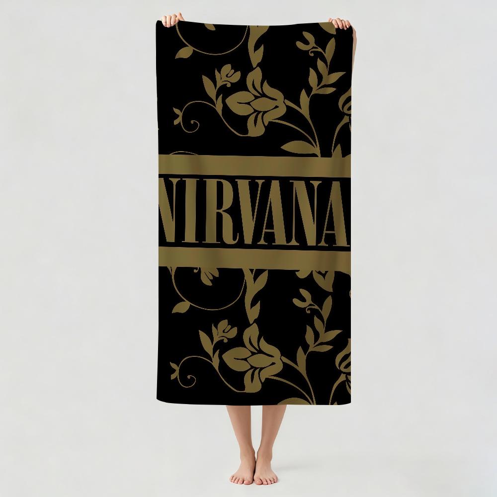 Rock Band N-Nirvana Towel Drying Bath Towel Applicable To Light Swimming Camping Yoga Beach Out
