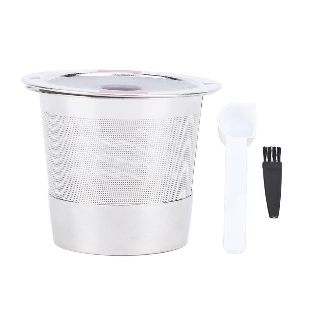 Reusable Coffee Capsule PP SUS Refillable Coffee Pod with Spoon Brush Accessories for Coffee Brewing