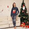Family Matching Print Sets Pajamas Loungewear Outfits Family Matching Long Sleeve Tops+Pants Set