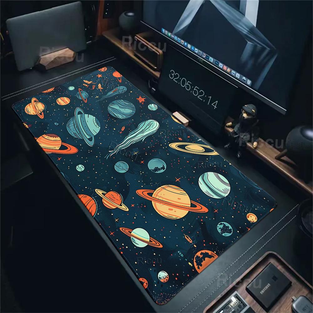Planets Pattern Mouse Pads Gamer Space Universe Game Home Computer Keyboard Table Carpet Office Accessories Anti-slip Rubber Mat