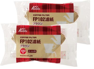 Coffee Filter FP102 Filter Paper for 2 To 4 People 100 Pieces X 2 Bags Set Brown #13129