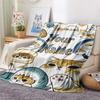 1PC Cat Donut Duo Custom Name Patterned Flannel Blanket Suitable For All Seasons For Home Decor Warmth And Comfort Gifts Holiday Present