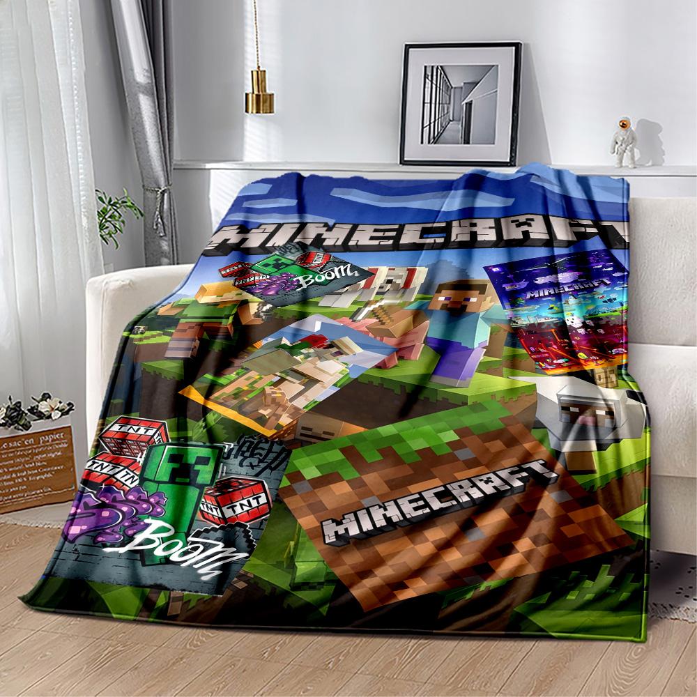 Minecraft 19 Blanket Comfortable Perfect for Office Chair Office Livingroom for All Occasions Warmthful Decor Ideal Gift For Birthday Valentine'S Day