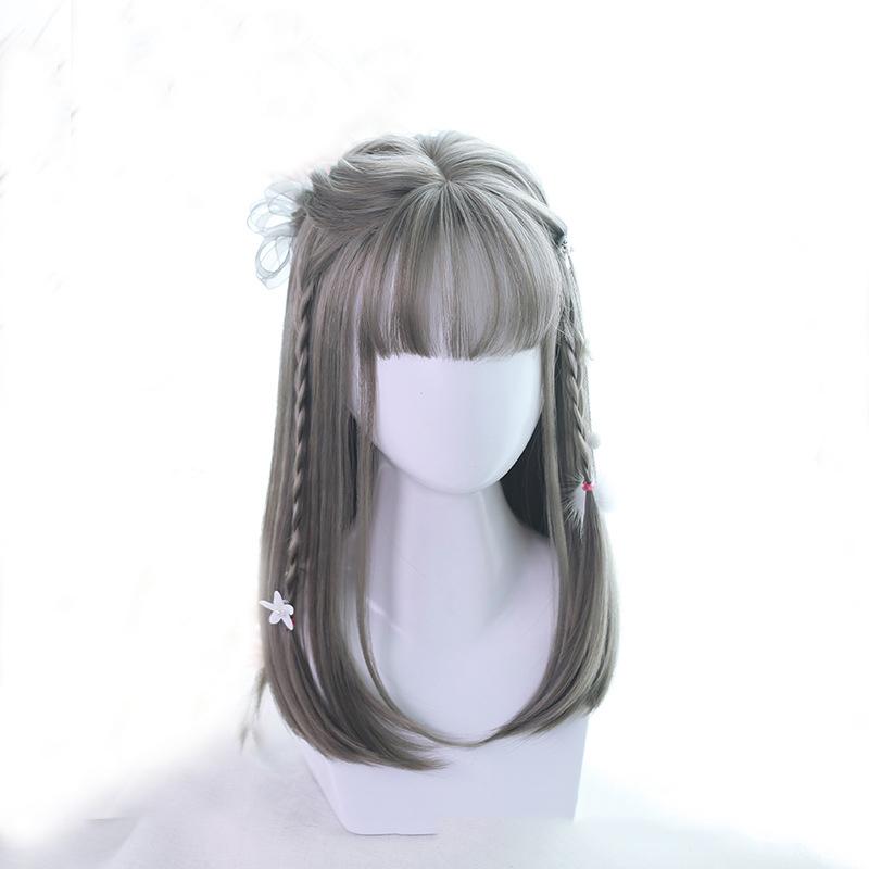 

Женские короткие волосы Bybrana, парики с челкой в ​​стиле Лолиты, синтетические волосы, термостойкие, более милые, индивидуальные