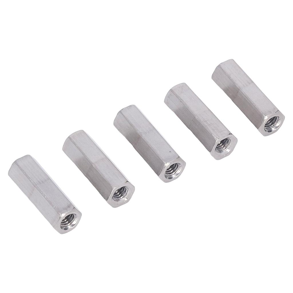 10 Pcs Hex Coupling Nut M6x1 L30mm 304 Stainless Steel Anti Rust Corrosion Threaded Rod Connector