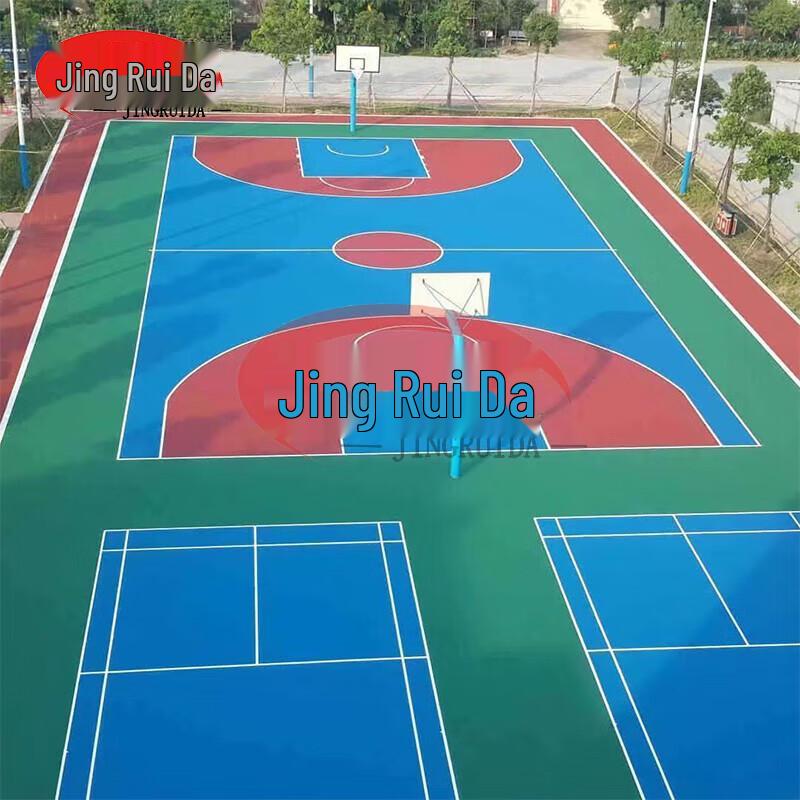 JINGRUIDA Outdoor Silicon PU Basketball Court Flooring