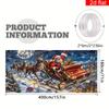2D Flat Banner 1 Piece Easy To Hang Happy Winter Night Santa Reindeer Pattern Party Banner