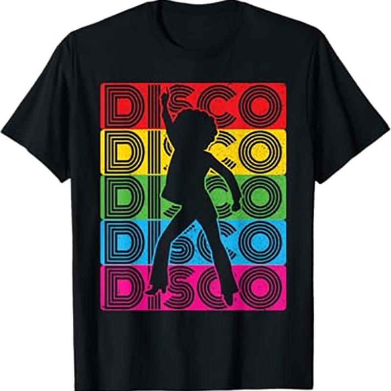 

Retro Dance T Shirt Disco Party Design 5XL різнокольоровий