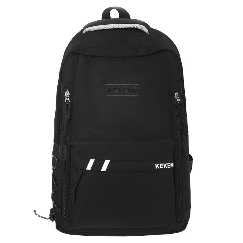 Simple Commuting Large Capacity Solid Color Junior High School High School Student Schoolbag Literary and Artistic Fan Versatile Backpack
