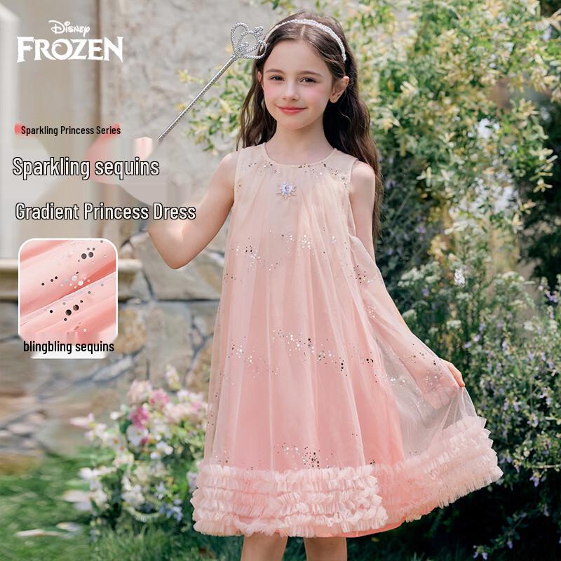 Disney Girls' Elsa Princess Mesh Dress