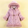 Old Girl Faux Fur Coat Winter Thermal Children's Coat Children's Clothing Snow Parker Coat Belt Fashion