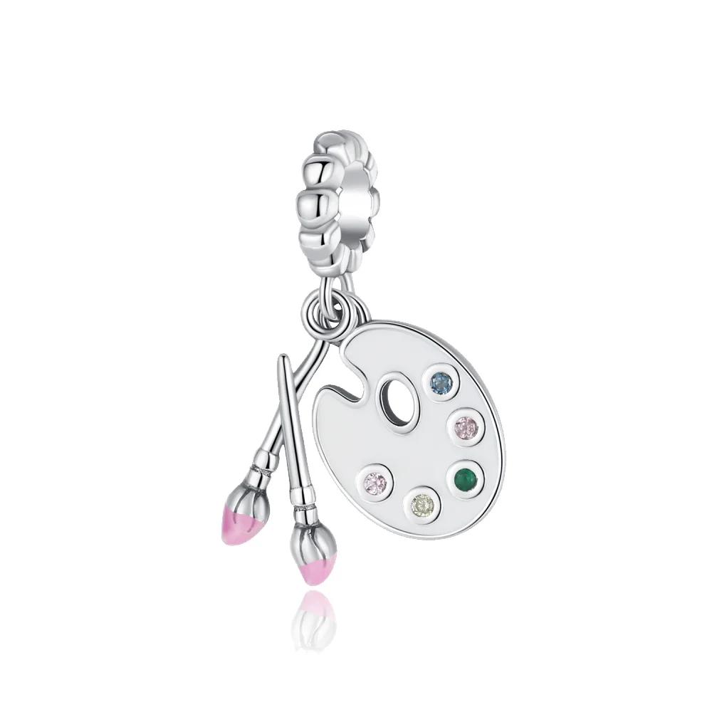 Authentique Cuivre Coloré Peinture Charme Perle Charms Palette Artistique Charme Perles Pendentifs Compatible Avec Bracelets Colliers Bricolage Bijoutier