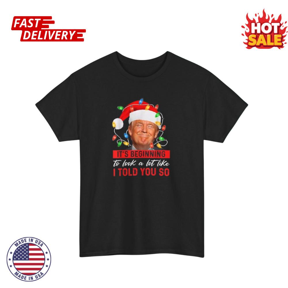 Funny Truwp Christmas Inspired T-Shirt | I Told You So Santa Graphic TShirt Gift XXL