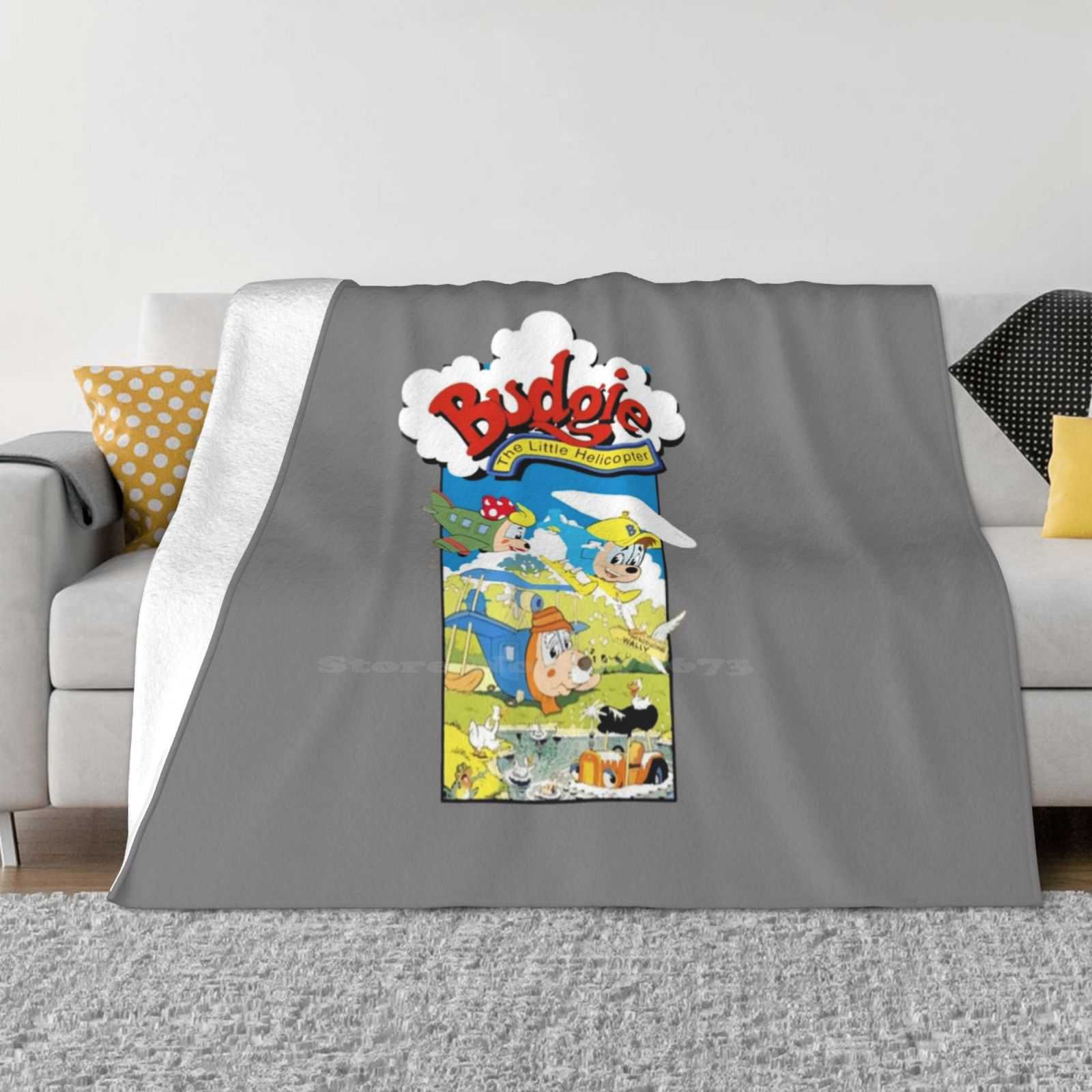 Budgie The Little Helicopter Latest Super Soft Warm Light Thin Blanket Budgie The Little Helicopter Vintage Cartoon Retro Cool 30x40in