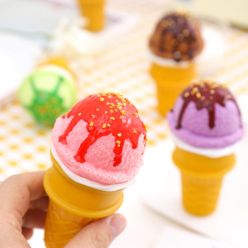 Crispy Cone Ice Cream Pu Foam Squeeze Toy