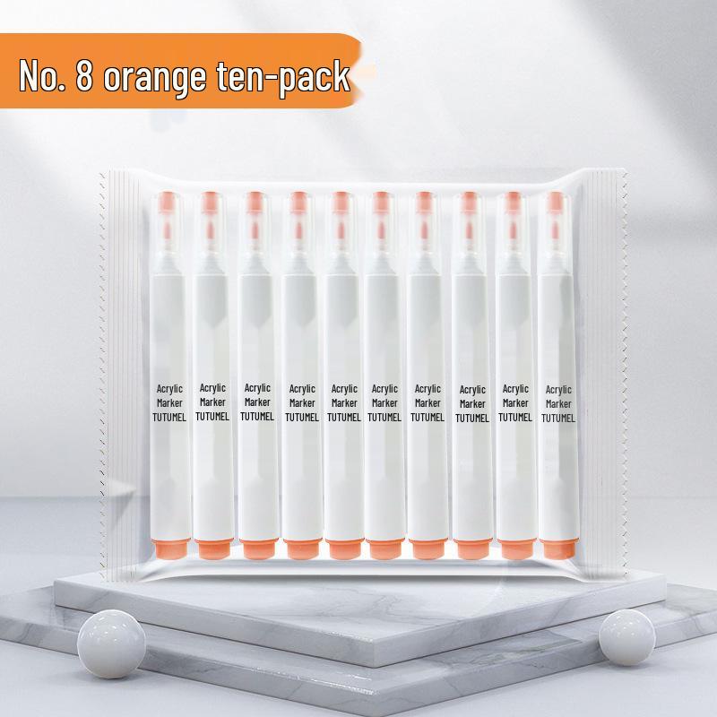 Single Color 36-Pack Waterproof Art Markers - Black, White, Red Opaque - Ideal for Kids' Painting