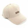 Corduroy Baseball Cap With Embroidered Letters For Sun Protection And Casual Style