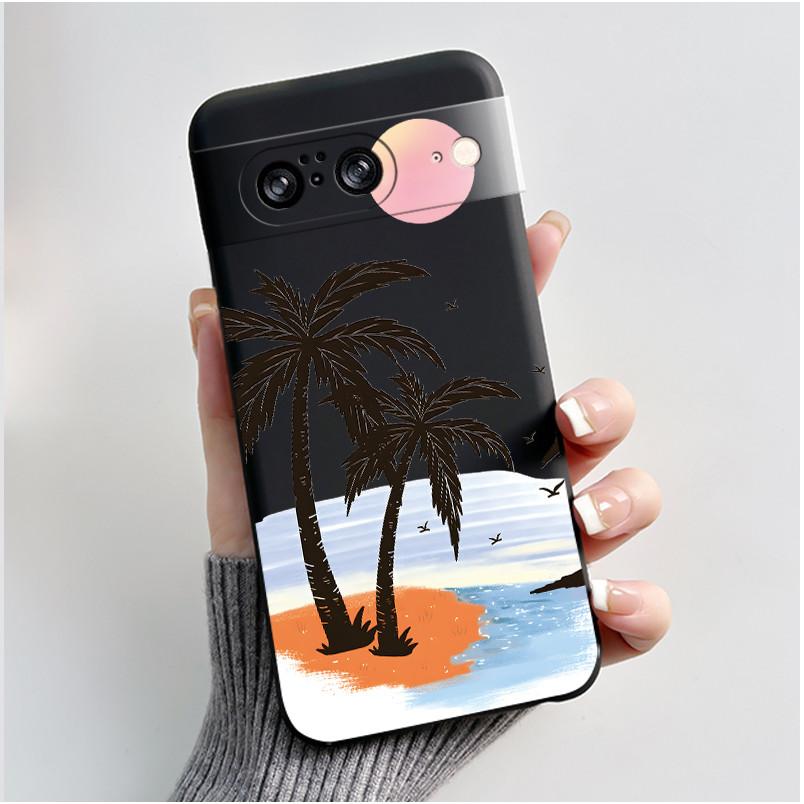 Casing For Google Pixel 8 Pro 8A Case Aesthetic Fashion Cute Cat Soft Silicone Shockproof Back Cover Ultra Slim Thin Phone Case