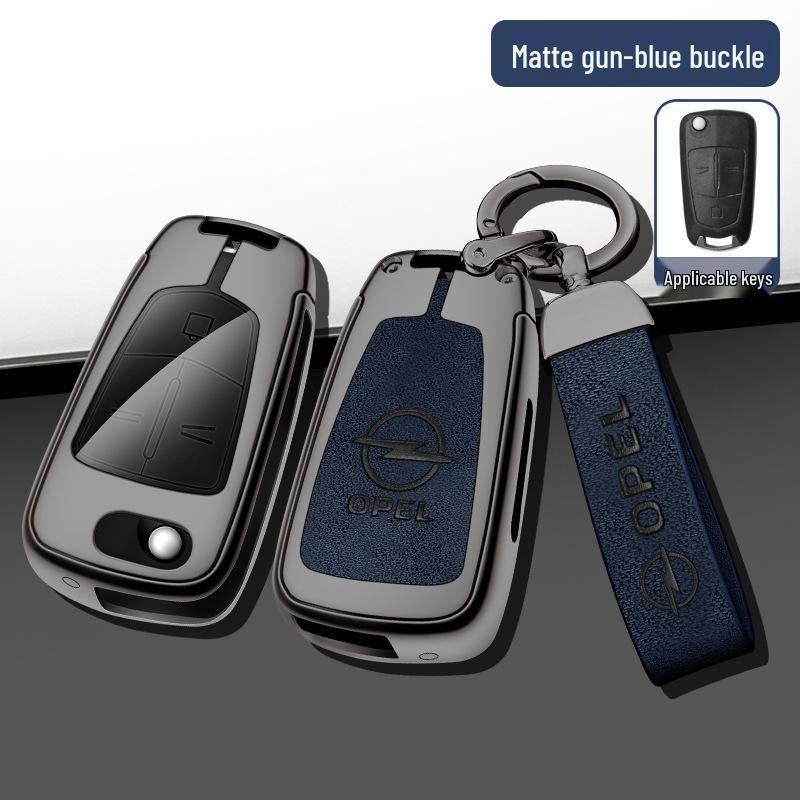 Opel Antara/Insignia Folding Key Case Metal Cover Set - Full Coverage Shell with Buckle