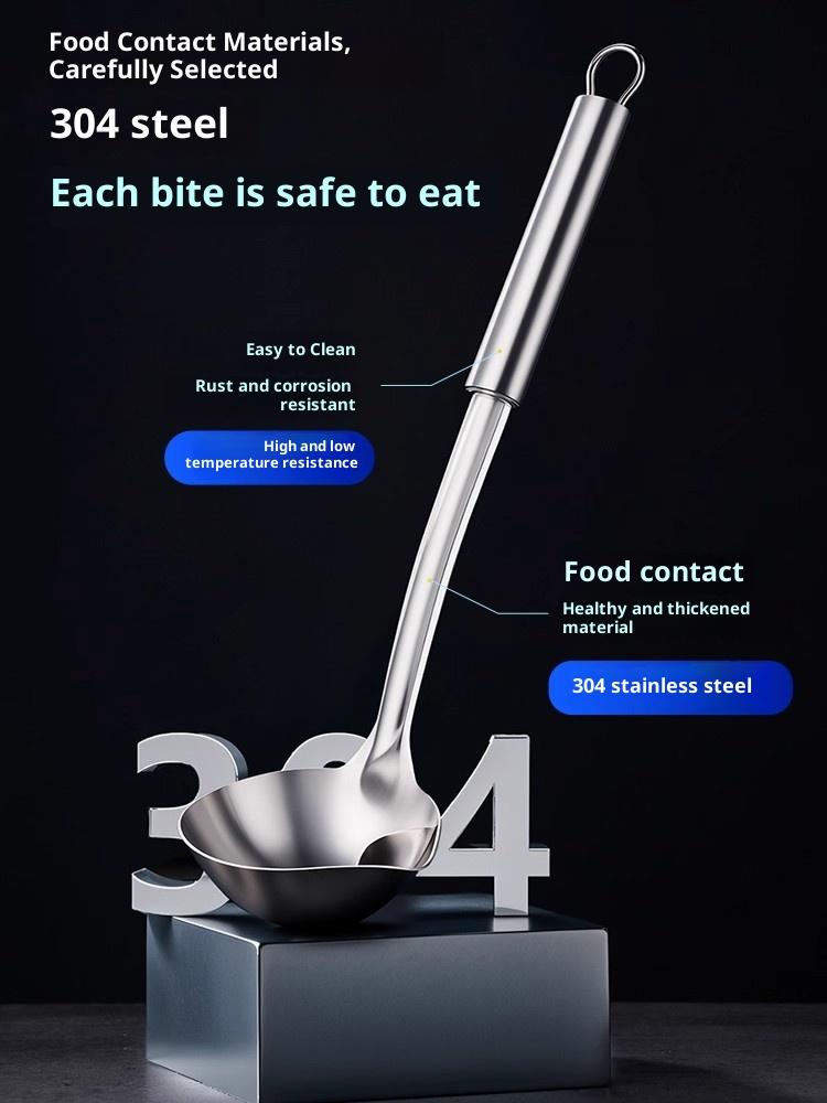 Gianxi 304 Stainless Steel Oil Separating Spoon  Oil Filtering Tool  Oil Removing Soup Separation Spoon For Household Use