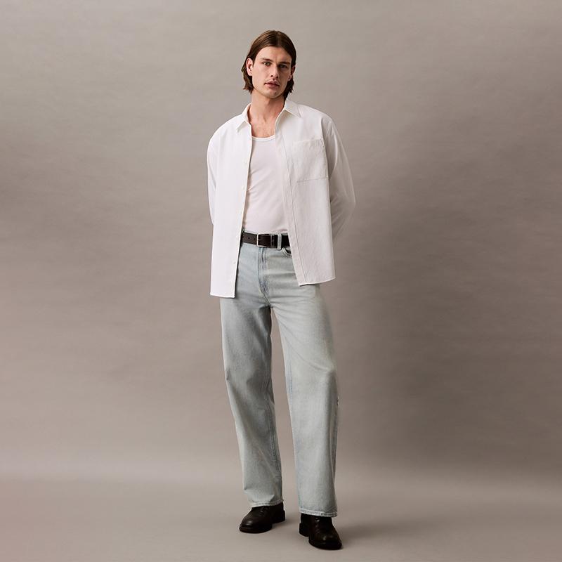 Calvin Klein Jeans Men's R74 Denim Light Blue Moderate Baggy Pants 4RB947G
