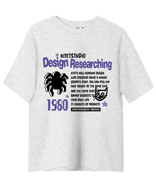 Entity Spidercat Short Sleeve T-Shirt White Melange White Melange/M