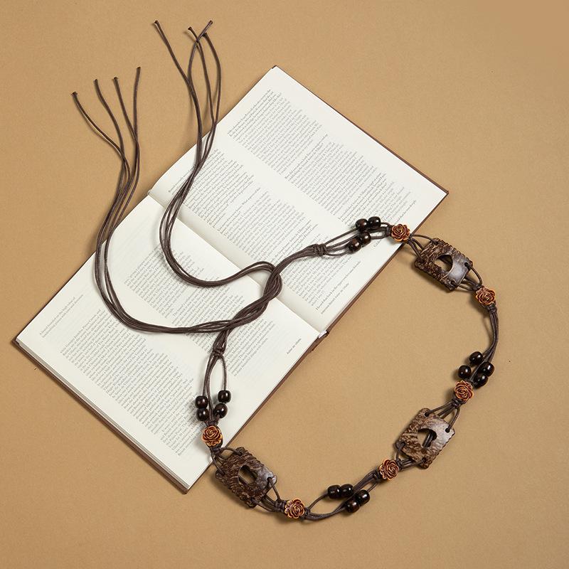 Bohemian Tassel Woven Belt - Women's Casual Exotic Korean Style Waist Ornament