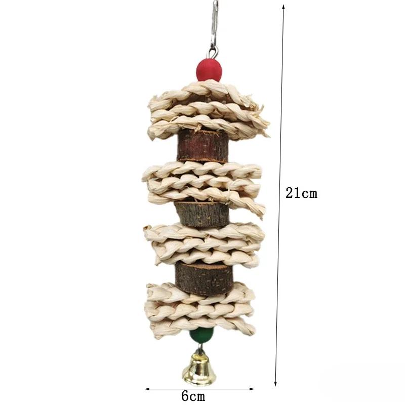 Vogel Speelgoed Kauwspeelgoed Papegaai Kooi Bijt Speelgoed Maïsschillen Kleur Houten Kralen Vermaak Speelgoed voor Kleine en Middelgrote Papegaaien Vogels