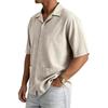 Men's Summer Casual Short-Sleeve Shirt With Collar And Multiple Pockets