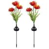 3000LM Solar Powered Outdoor Garden Lights Artificial Flower Lawn LED Lights Stems Landscape Lighting for Yard Patio Courtyard Decor
