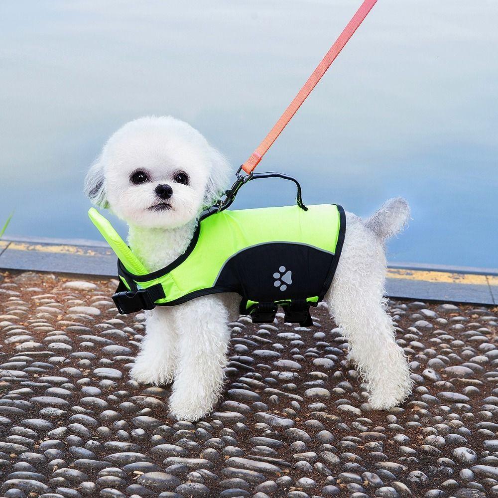Breathable Dog Life Jacket Superior Buoyancy Pet Flotation Vest Puppy Safety Vest Pool Swimming